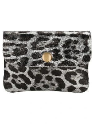 Charm Portfel "Elisa" w kolorze srebrno-czarnym - 11,5 x 7,5 x 1,5 cm rozmiar: onesize