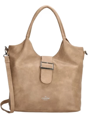 Charm Shopper bag "High street" w kolorze beżowym - 35 x 28 x 13 cm rozmiar: onesize