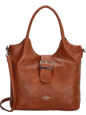 Charm Shopper bag "High street" w kolorze brązowym - 35 x 28 x 13 cm rozmiar: onesize