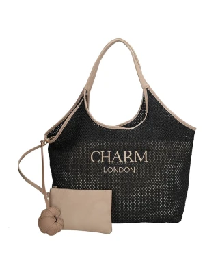Charm Shopper bag "Shoreditch" w kolorze beżowo-czarnym - 52 x 46 x 15 cm rozmiar: onesize
