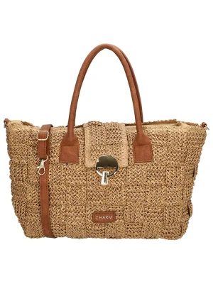 Charm Shopper bag w kolorze jasnobrązowym - 41 x 24 x 10 cm rozmiar: onesize
