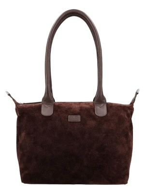 Charm Skórzana torebka w kolorze brązowym - 41 x 26 x 16 cm rozmiar: onesize