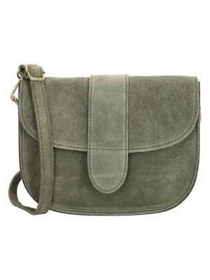 Charm Skórzana torebka w kolorze khaki - 21 x 16 x 6 cm rozmiar: onesize