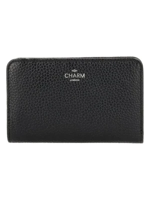 Charm Skórzany portfel w kolorze czarnym - 14 x 9 x 3 cm rozmiar: onesize