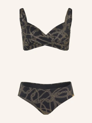 Charmline Bikini Bustier Interlace Chains W Stylu Kopertowym schwarz