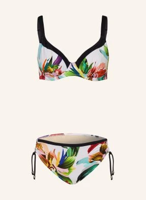 Charmline Bikini Z Fiszbinami Floral Rainbows schwarz