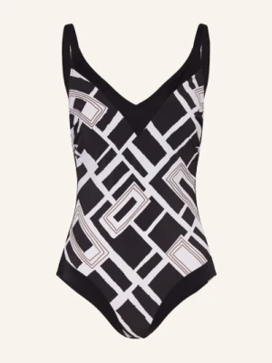Charmline Kostium Kąpielowy Modelujący Sylwetkę Graphic Frame schwarz