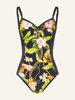 Charmline Modelujący Strój Kąpielowy Imperial Tropics schwarz czarny