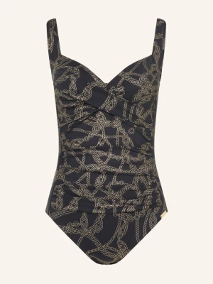 Charmline Modelujący Strój Kąpielowy Interlace Chains W Stylu Kopertowym schwarz