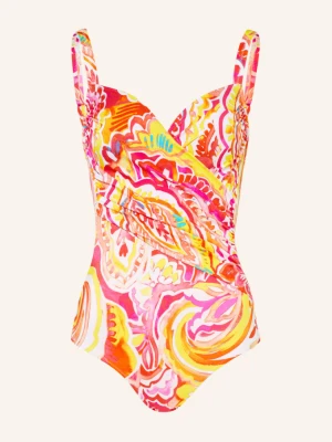 Charmline Modelujący Strój Kąpielowy Summer Infusion W Stylu Kopertowym rot beżowy