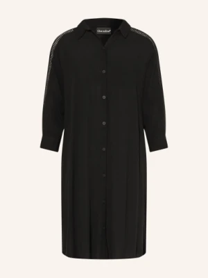 Charmline Sukienka Plażowa Caftan Z Koronką I Rękawami 3/4 schwarz