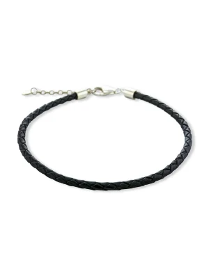 CHARM'S Skórzana bransoletka w kolorze czarnym rozmiar: 18 cm