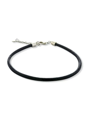 CHARM'S Skórzana bransoletka w kolorze czarnym rozmiar: 21 cm