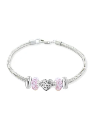 CHARM'S Srebrna bransoletka z charmsami rozmiar: onesize