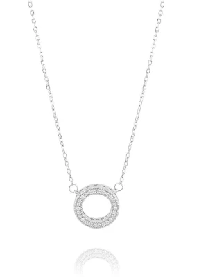 CHARM'S Srebrny naszyjnik z elementem ozdobnym - dł. 47 cm rozmiar: onesize