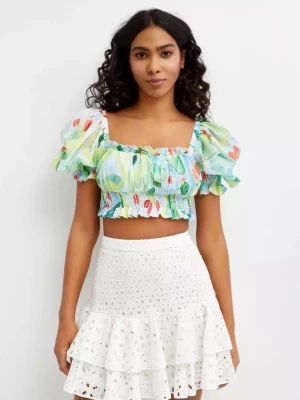 Charo Ruiz Ibiza Kolorowy crop top Dora