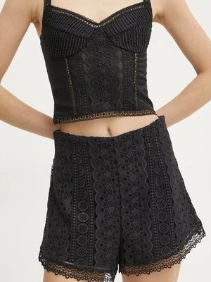 Charo Ruiz Ibiza szorty Hazie damskie kolor czarny gładkie high waist 256500