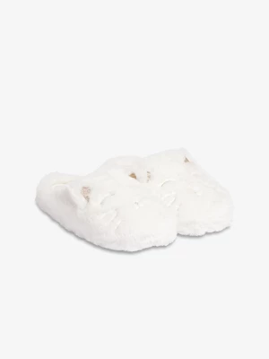 Chaussons mules en fourrure chat Etam