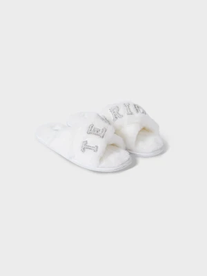 Chaussons mules ouvertes en fourrure 'team bride Etam