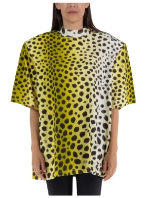 Cheetah Print Jersey T-Shirt The Attico