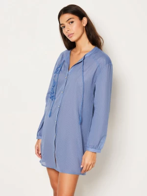 Chemise de nuit en coton détails broderie Etam