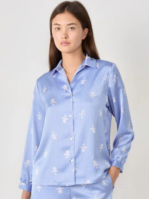 Chemise de pyjama satiné à imprimés Etam