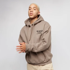 Karl Kani Chest Retro OS Heavy Sweat Hoodie mężczyźni Bluzy szary rozmiar Odzież