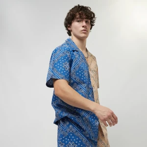 Chest Signature Paisley Block Resort Shirt, markiKarl Kani, Koszule, w kolorze niebieski, rozmiar: