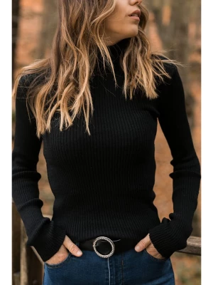 Chezalou Sweter w kolorze czarnym rozmiar: onesize