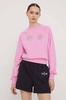 Chiara Ferragni bluza EYE STAR damska kolor różowy z aplikacją 76CBIG02