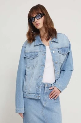 Chiara Ferragni kurtka jeansowa damska kolor niebieski przejściowa