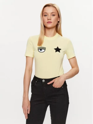 Chiara Ferragni T-Shirt 74CBHT07 Żółty Regular Fit