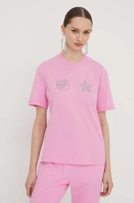 Chiara Ferragni t-shirt bawełniany EYE STAR damski kolor różowy 76CBHG01