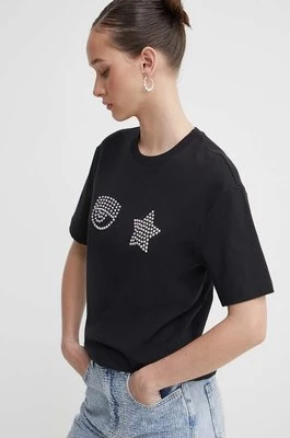 Chiara Ferragni t-shirt bawełniany EYE STAR damski kolor czarny 76CBHG01