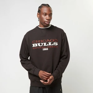 Chicago Bulls NBA Lifestyle Oversized Crewneck Sweatshirt, markiNew Era, Bluzy, w kolorze czarny, rozmiar: