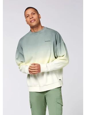 Chiemsee Bluza "MBRC" w kolorze zielono-białym rozmiar: L