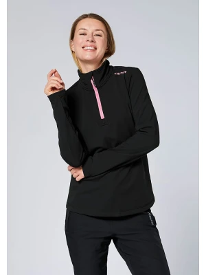 Chiemsee Bluza polarowa w kolorze czarno-jasnoróżowym rozmiar: S