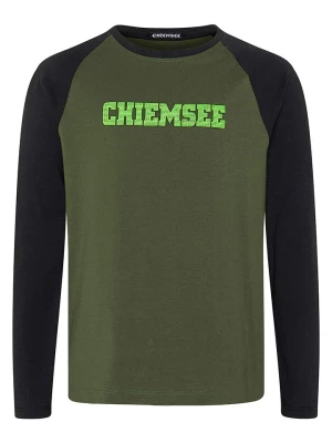 Chiemsee Koszulka "Laholm" w kolorze oliwkowo-czarnym rozmiar: 134/140
