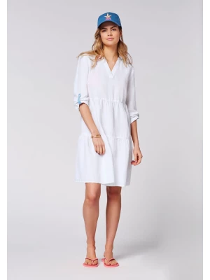 Chiemsee Lniana sukienka "Noumea" w kolorze białym rozmiar: XL