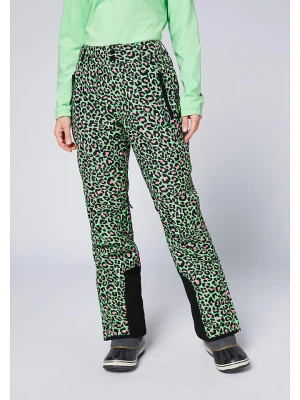 Chiemsee Spodnie narciarskie w kolorze zielono-czarno-różowym rozmiar: 40