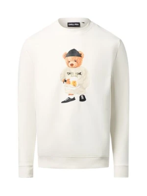 Chill Pill Bluza męska - Beer Bear Mężczyźni Bawełna biały|wielokolorowy nadruk,