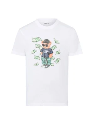 Chill Pill Koszulka męska - Money Bear Mężczyźni Dżersej biały nadruk,