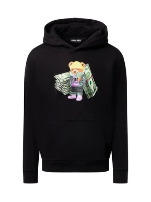 Chill Pill Męska bluza z kapturem - Money Bundle Bear Mężczyźni czarny nadruk,