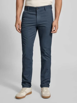 Chinos o kroju slim fit z mieszanki bawełny Boss Granatowy