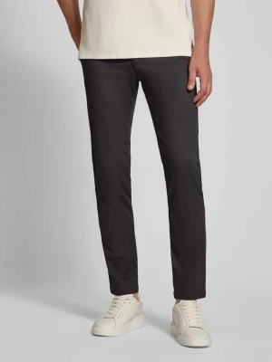 Chinos o kroju slim fit z mieszanki bawełny Bugatti Antracytowy