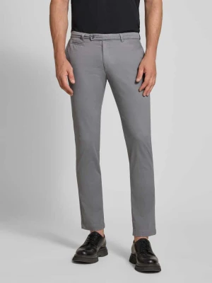 Chinos o kroju slim fit z mieszanki bawełny Bugatti Jasnoszary