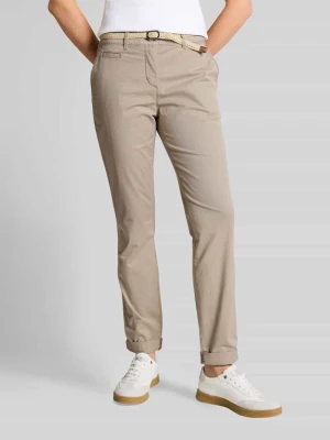 Chinos o kroju slim fit z mieszanki bawełny Tom Tailor