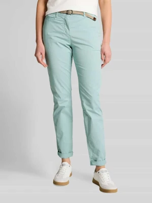 Chinos o kroju slim fit z mieszanki bawełny Tom Tailor