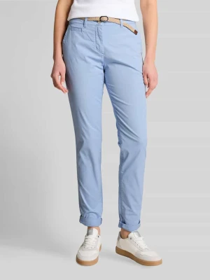 Chinos o kroju slim fit z mieszanki bawełny Tom Tailor
