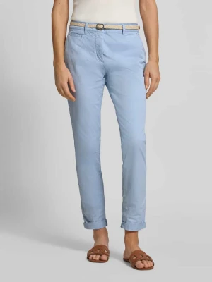 Chinos o kroju slim fit z mieszanki bawełny Tom Tailor